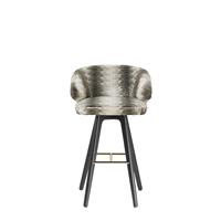 Tabouret de bar à dossier haut en métal de luxe chaise de bar à la maison tabouret de dossier de style italien chaise de bar à dossier haut en bois massif léopard-p