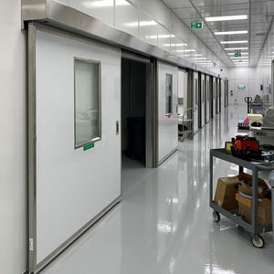 Tự động hai mặt thép không gỉ nội thất cửa trượt cho các bệnh viện Trung Quốc phong cách thiết kế hàng đầu con lăn bàn chải con dấu Slim khung - Product Image 6