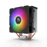 Promotion Vente en gros Refroidisseur de processeur RVB fixe avec ventilateurs de 120mm 4 dissipateurs thermiques