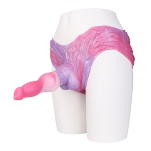 Silicone Pants Dog Knot Penis Sleeve Extender Enlarger Briefs Wearable Fantasy Knot Hollow <b>Dildo</b> Sex Toys for Men - Product Image 3
