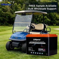 Batería LiFePO4 de 24V 200AH con Calefacción para Bajas Temperaturas, RS485 M8 para Carrito de Golf, Gran Capacidad, Fuente de Alimentación Continua para Bajas Temperaturas
