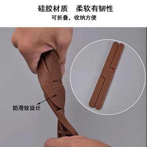 แผ่นรองจานซิลิโคนแบบพับได้รูปทรงกากบาททนความร้อนกันลื่นที่รองหม้อ - Product Image 4