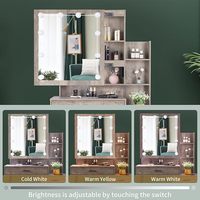 Coiffeuse Phoenix Home OEM, best-seller, ensemble de coiffeuse antique, bois gris PB, coiffeuse