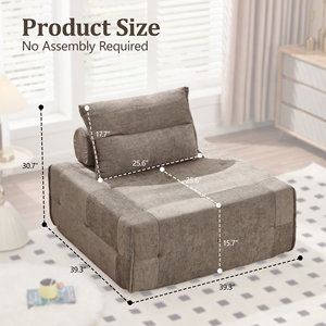 Sofá Modular en Cubos con Compresión al Vacío, Sofá de Suelo Individual de Felpa, Minimalista, Cuadrado, Empaquetado al Vacío - Product Image 4