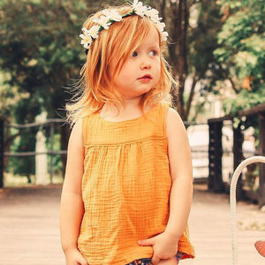 Ropa de Verano para Niños Pequeños, Camiseta sin Mangas para Bebés, 5 Colores, Algodón Liso, Camiseta Infantil - Product Image 4