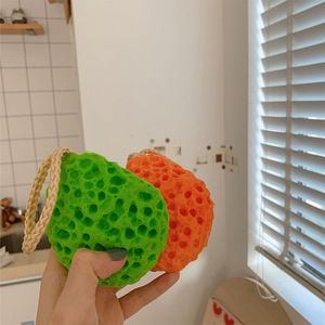 Éponge de bain en nid d'abeille naturelle, absorbante, exfoliante, pour le corps, brosse de bain longue durée pour enfants et adultes - Product Image 4