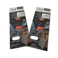 Carte de papier sexuelle masculine de dysfonctionnement érectile de pilules de rhinocéros personnalisées avec des bouteilles en plastique pour l'emballage masculin de pilules d'amélioration