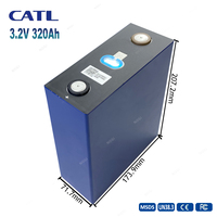 Pin Lithium Iron Phosphate (LiFePO4) CATL 3.2V 320Ah, 4000+ chu kỳ, sạc xả liên tục 1C, dạng hộp chữ nhật, pin NOGI.