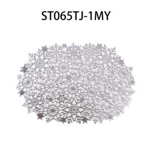 แผ่นรองจานพีวีซีเป็นมิตรกับสิ่งแวดล้อมพร้อมปั๊มลายดาวสีทองที่ไม่เหมือนใครแผ่นรองโต๊ะอาหารสำหรับบ้านหรือร้านอาหาร - Product Image 2