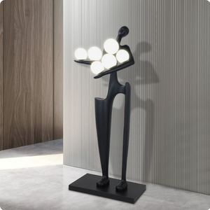 Escultura Figurativa Moderna Abstracta Personalizada <span class=keywords><strong>de</strong></span> Fibra <span class=keywords><strong>de</strong></span> Vidrio, Equipada con Cubiertas <span class=keywords><strong>de</strong></span> Luz LED, para Centros Comerciales, Hoteles, Espacios Exteriores - Product Image 2
