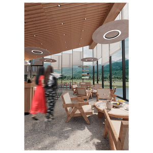 Nhà cung cấp Trung Quốc Acoustic loạt Acoustic chiếu sáng thông tư Led Lights treo đèn chùm trần Vòng đèn cho văn phòng trang trí nội thất - Product Image 4