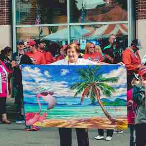 Bandera de Flamingo 3x5 pies con ojales para exteriores, decoración de palmeras para interiores, hogar y jardín, cartel festivo para primavera y verano - Product Image 5