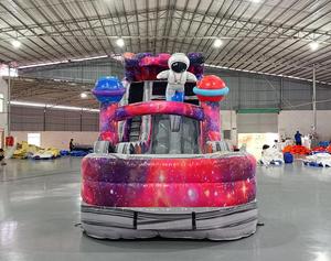 Không gian thương mại <span class=keywords><strong>Surfer</strong></span> lai PVC & Tarpaulin bơm hơi khổng lồ trượt nước với hồ bơi bao gồm Blower in logo lâu đài mô hình - Product Image 4