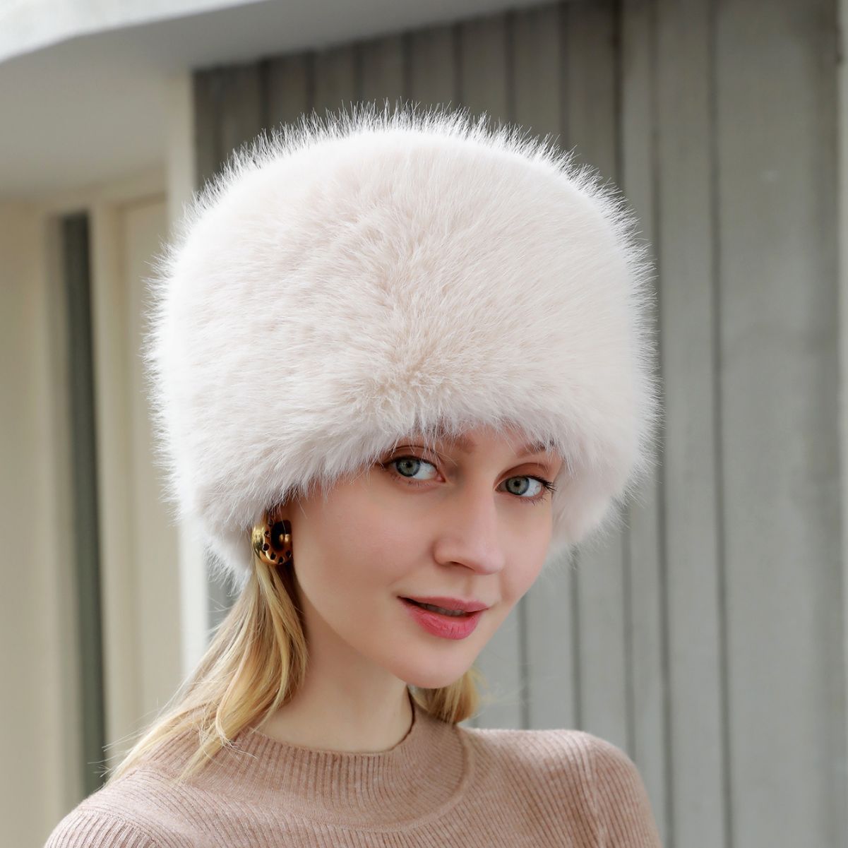 Winter Scarf Louis Vuitton Winter Hat Womens LV Fluffy Hat S00 