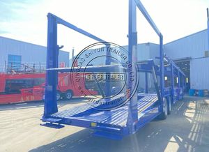 Remolque de Transporte de Automóviles de Fábrica China, <span class=keywords><strong>Remolques</strong></span> de Acero, <span class=keywords><strong>Remolques</strong></span> Eficientes de <span class=keywords><strong>2</strong></span> <span class=keywords><strong>Ejes</strong></span> y Doble Plataforma <span class=keywords><strong>para</strong></span> Transporte de Vehículos, 8 Asientos - Product Image 3
