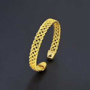 Jxx High Quality Fashion Jewelry Dubai 24k Gold Plated Brass Bangles Women <b>Bracelet</b> - Product Image 6