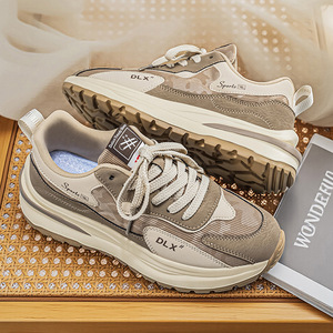 Sneakers plateforme rétro pour hommes, respirantes, en mesh, à lacets, chaussures décontractées pour la marche - Product Image 4