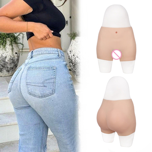Yapay gerçekçi vajina sahte kedi popo ve kalça külot tam silikon popo kaldırma Transgender için kalınlaşmış pantolon - Product Image 1