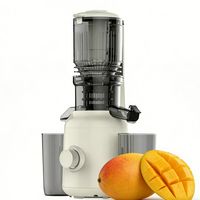Krachtige slowjuicer met brede invoeropening, 200W, hoge duurzaamheid, voor groenten en fruit.