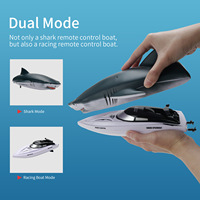 Jouets de bain télécommandés AiJH, bateaux électriques en forme de requin, étanches, modèle de simulation pour piscine, 2 en 1, bateau télécommandé haute vitesse