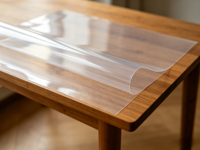 Protecteur de table en TPU transparent, nappe en verre souple, tapis de bureau résistant à la chaleur