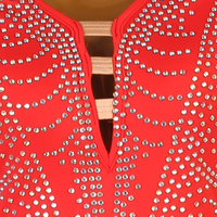 2023 élégant grande taille rouge danse de salon Costume louange et culte robe pour Matric Dance