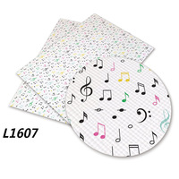 Profession elle benutzer definierte 136 cm 30 cm lustige Musik note Faux PU Leder Stoff 1mm für Haars chleifen Stirnband Sofa Tasche Möbel Stuhl