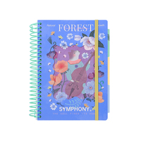 Cuaderno Espiral Forest Symphony A5, 120 Hojas, con Banda Elástica y Separadores