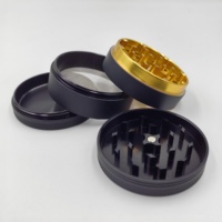 OEM/ODM 50mm 55mm 63mm Broyeur à herbes manuel en alliage de zinc à 4 couches Broyeur à herbes en métal de qualité supérieure Accessoire pour fumer