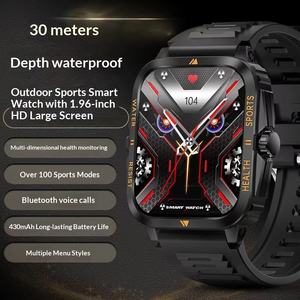 Reloj Inteligente Económico Resistente al Agua IP68 KT71, Correa de Silicona, Pantalla de 2.19 Pulgadas, Aplicación Dafitte, Llamadas Telefónicas, Frecuencia Cardíaca, Sueño, <span class=keywords><strong>Pasos</strong></span> - Product Image 1
