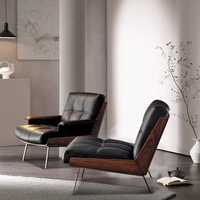 Fauteuil de loisirs en cuir, fauteuil simple de style italien, fauteuil de direction de luxe léger, chaise de négociation, chaise de salle de conférence