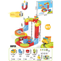 Jouets de voitures sur rail magnétique pour tout-petits, circuit de course flexible, assemblage DIY, ensembles de trains électriques orbitaux