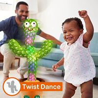 Matériau en peluche écologique de vente chaude peut chanter, danser et faire du bruit Jouets de cactus intelligents
