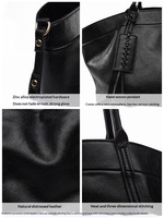 Sac fourre-tout vintage en PU texturé froissé pour femme, grande capacité, sac à bandoulière pour ordinateur portable, sac à main rétro pour le travail et les trajets quotidiens