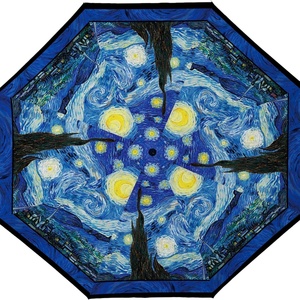 High Quality Modern Manual 23-Inch X 8-Ribs Walking Style Straight Fiberglass Waterproof <b>Umbrella</b> Famous Painting Customizable - Product Image 2