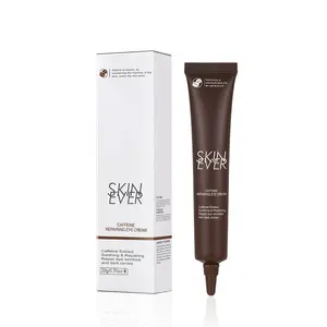 Ever caffeine creme para os olhos, reparação de rugas e olheiras, creme de pele relaxante para os olhos