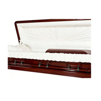 Ataúd Ecológico Biodegradable de Alto Brillo, Estilo Americano, Interior de Terciopelo Rojo Oscuro, para Bebés, Funerarias de Lujo, Digno