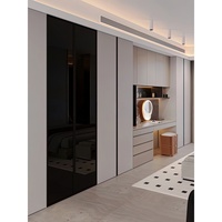Armoire murale sans poignée sur mesure, style moderne minimaliste, placard intégré pour chambre à coucher