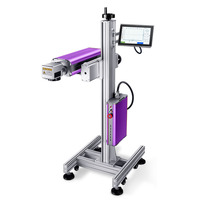 Machine de marquage automatique au laser CO2 pour codes-barres, caractères et dates sur bouchons de bouteilles HDPE PVC de 5 gallons