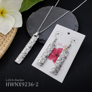 Hawaiano venta al por mayor de joyería 14K chapado en oro del árbol de coco de verano pendientes conjuntos de collar - Product Image 3