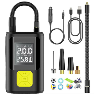 Inflador de Neumáticos Portátil, Compresor de Aire Inalámbrico de 150 PSI con Manómetro <span class=keywords><strong>Digital</strong></span>, Recargable por USB Tipo-C - Product Image 1
