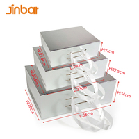 Boîte en carton pliable magnétique recyclable Jinbar avec gaufrage pour verres à vin, emballage de chaussures, logo personnalisé, vente en gros