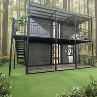 Maison conteneur extensible à 2 étages avec escalier, aménagement intérieur personnalisé, design moderne et économe en énergie