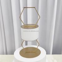 Support à gâteaux superposés en fer doré, séparateur de gâteaux, présentoir de desserts en forme de cœur, rond, hexagonal, socle de présentation pour mariage, fête, base florale, centre de table