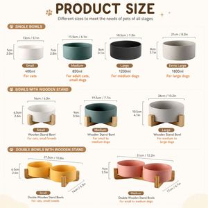 Custom logo Food Grade Stoneware <b>Ceramic</b> Cat <b>Dog</b> Bowls Wholesale Event Gift Large Capacity Pet Feeding Bowl - Product Image 3