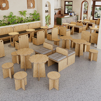 Moderne Massivholz-Restaurantmöbel Sitzbank-Stühle Kaffeehaus Fast-Food Esstische und Stühle Gewerbliche Möbel