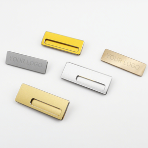 Pin de sublimación personalizado mecanizado CNC OEM, identificación de empresa de empleados de acero inoxidable, insignia de nombre magnética en blanco de Metal reutilizable - Product Image 1