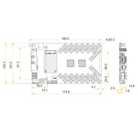 Carte de contrôle d'affichage LED couleur complète asynchrone Novastar TCC160 pour utilisation en extérieur et en intérieur, luminosité de 5000 cd, pixels de 2 mm, 1 an