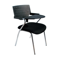 Chaise de salle d'entraînement à dossier en plastique avec bloc-notes Chaises de formation avec tablettes Chaise de mobilier de bureau
