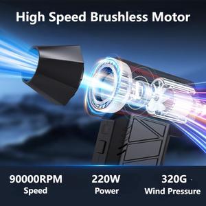 90000rpm 220W Mini nén không khí Khăn lau bụi cầm tay cầm tay Turbo máy bay phản lực Quạt điện xe máy sấy nhỏ thổi tuyết làm sạch Blower - Product Image 2